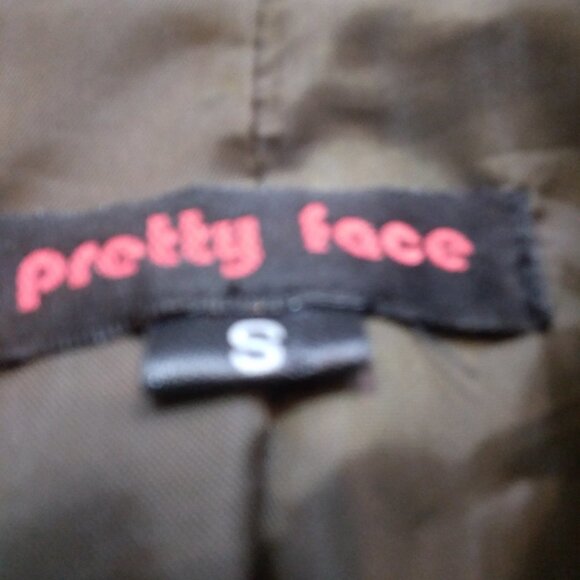 Pretty Face Olive/Army Green Suede Button Front Jacket/Coat Size Small - Picture 10 of 12